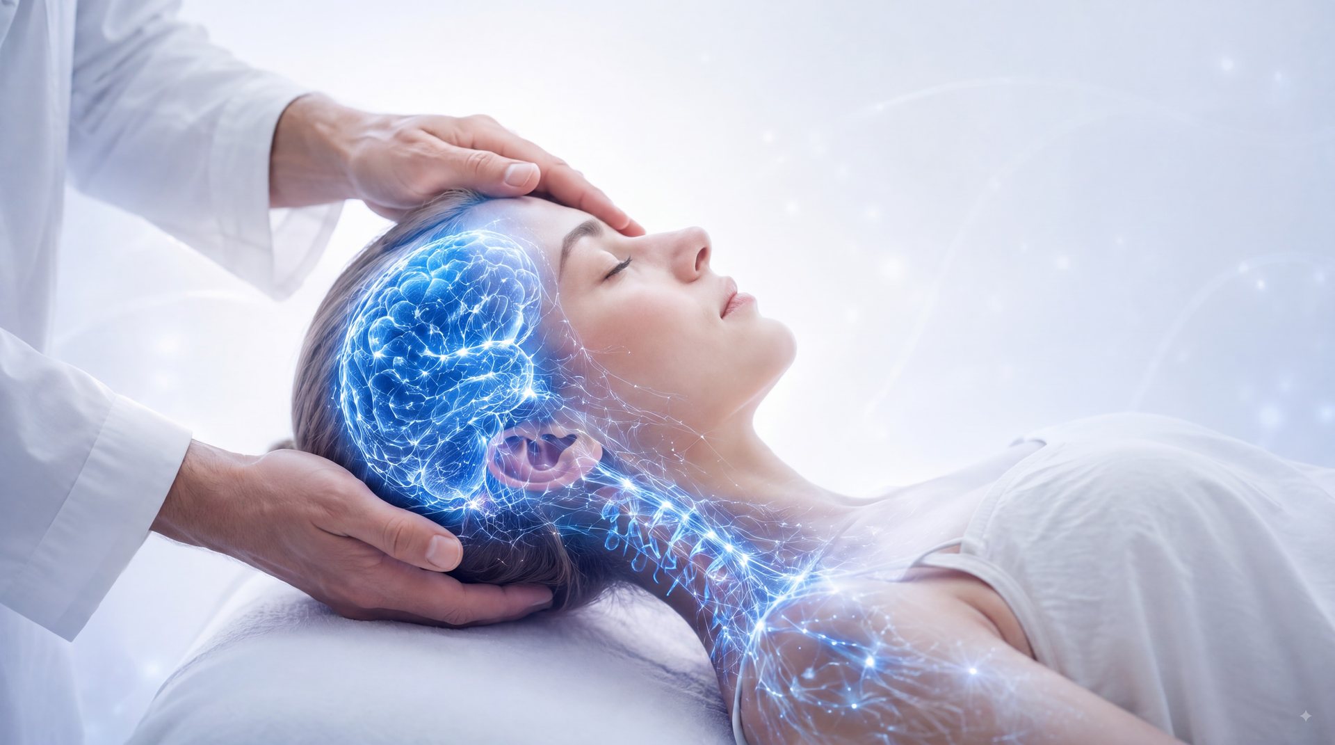 Palpating the nervous system — the brain and fascia visualised